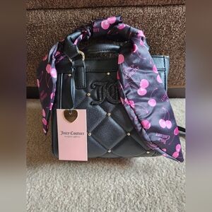 Juicy Couture Mini Purse Bag Crossbody NWT Black Gold